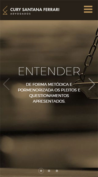 Site Cury Santana Ferrari Advogados